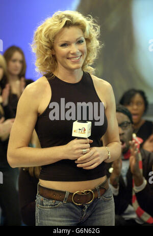 Model Nell McAndrew during her appearance on MTV's TRL UK, at the MTV