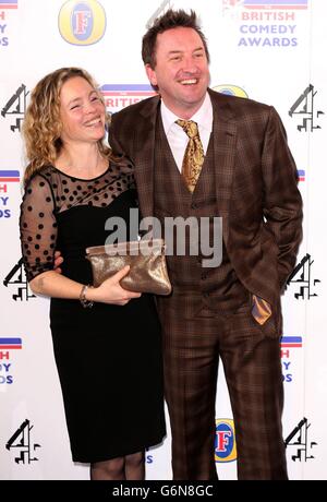 (R-L) Lee Mack and his wife Tara attend the British Comedy Awards at ...