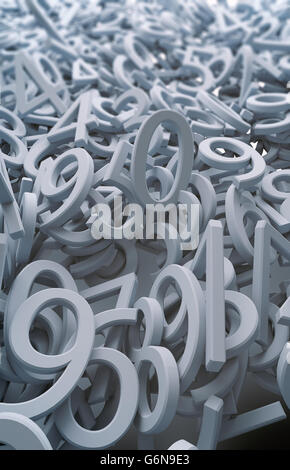 abstract 3d illustration of random numbers background Stock Photo - Alamy