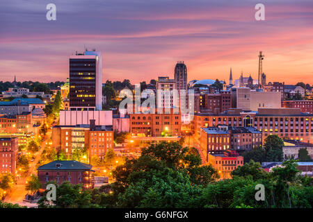 Lynchburg, Virginia, USA downtown city skyline at dusk. Stock Photo