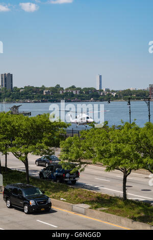 West Side Highway along the Hudson River, NYC, USA Stock Photo