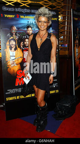 Former Page 3 model Jo Guest arrives for the UK celebrity film premiere of Scary Movie 3, held at the UGC cinema Haymarket, central London. Stock Photo