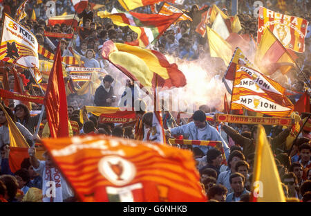 Public viewing of the European Cup Final 1984 (Roma - Liverpool) at Circo Massim0 Stock Photo