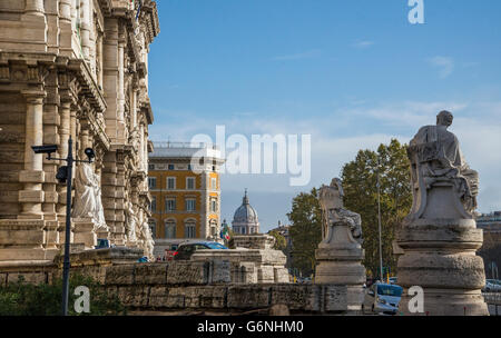 front of Corte Suprema di Cassazione on the banks of river Tiber Stock Photo