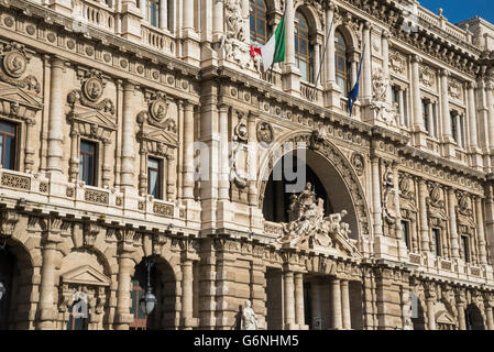 front of Corte Suprema di Cassazione on the banks of river Tiber Stock Photo