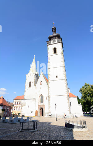 Dean Church Nativity of Mary, Pisek, Czech Republic, Jihocesky, Südböhmen, South Bohemia, Stock Photo