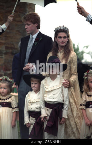 Royalty - Viscount Althorp Wedding Ceremony - St. Mary's Church Stock Photo
