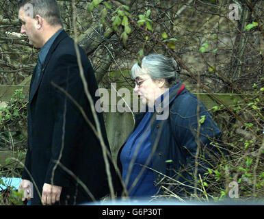 Primrose Shipman, the widow of Dr Harold Shipman, leaves her house in Walshford, North Yorkshire, on the day that the prison ombudsman began his independent inquiry into the death of Dr Shipman at Wakefield Prison. Britain's most prolific serial killer was discovered hanged in his cell yesterday morning with a ligature made from bed sheets. Stock Photo