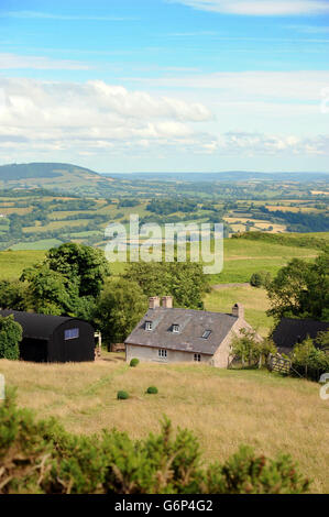 A Welsh mountain farmhouse home UK Stock Photo