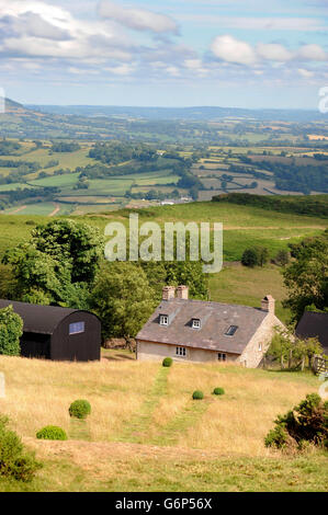 A Welsh mountain farmhouse home UK Stock Photo
