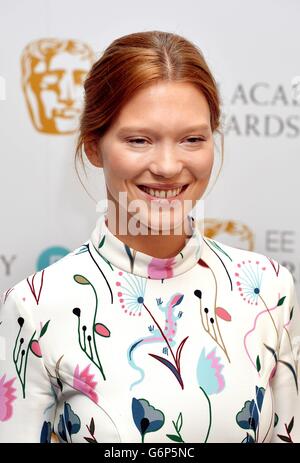 Lea Seydoux at the BAFTA (British Academy of Film and Television Arts) press conference, to announce her as one of five nominees for the EE rising star award 2014, at the BAFTA building in central London. Stock Photo