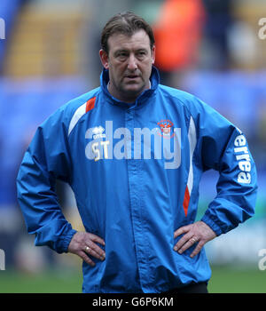 Soccer - FA Cup - Third Round - Bolton Wanderers v Blackpool - Reebok Stadium. Blackpool assistant manager Steve Thompson Stock Photo