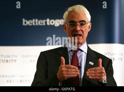 Alistair Darling, the leader of the pro-union Better Together campaign launched a further attack on the Scottish Government's white paper, which sets out its vision for independence, criticising the Nationalists' proposals on a range of issues including currency, universities, and debt and borrowing, during an audience of young voters in Edinburgh. Stock Photo
