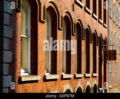 Red brick buildings in the Lace Market area of Nottingham city centre Nottinghamshire England UK where lace industry was based Stock Photo