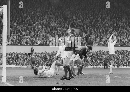 Soccer 197374 British Home Championship Scotland v England Stock