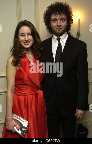 Actor Michael Sheen and Lydia Piechowiak during the Evening Standard Film Awards 2004, held at the Savoy Hotel, central London. Stock Photo