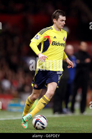 Soccer - Capital One Cup - Semi Final - Second Leg - Manchester United v Sunderland - Old Trafford. Adam Johnson, Sunderland Stock Photo