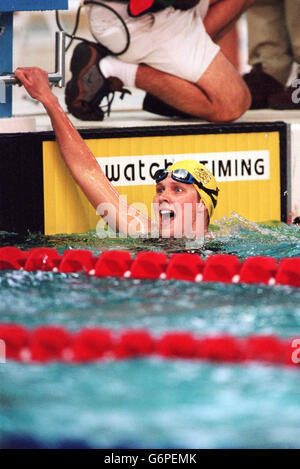 25-JUL-96. Atlanta Olympic Games. Swimming. Women's 200m Butterfly. Susan O'Neill, Australia, wins Gold Stock Photo