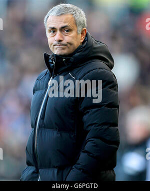 Chelsea's manager Jose Mourinho looks on ahead of their English Premier ...