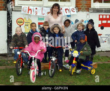 Lorraine Kelly Pedal Push Stock Photo