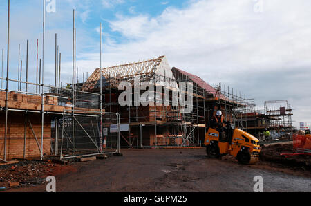 Barratts building work in the Ronkswood area of Worcester. Stock Photo