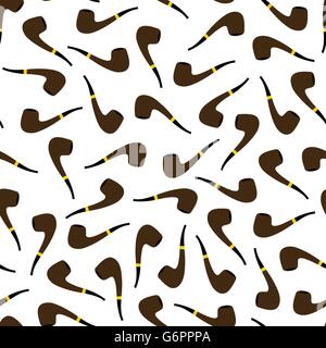 Seamless smoking pipe background Stock Vector