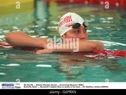 26-JUL-96, Atlanta Olympic Games, Swimming Women's 200m Butterfly Heats, Denmark's Sophia Skou in action in his heat Stock Photo