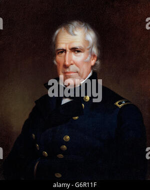 Zachary Taylor. Portrait of the 12th US President Zachary Taylor (1784-1850) by James Reid Lambdin, 1848 Stock Photo