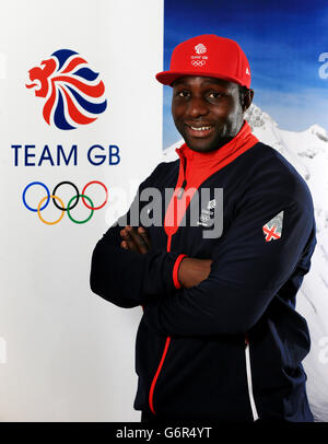 Great Britain's GB2 Bobsleigh driver Lamin Deen during the kitting out session at the adidas Centre, Stockport. PRESS ASSOCIATION Photo. Issue date: Wednesday January 22, 2014. GB2 driver Lamin Deen will be pushed by John Baines, Ben Simons and Craig Pickering, who also represented Great Britain at the 2008 Beijing summer Games in the 4x100m relay. See PA Story SPORT Britain. Photo credit should read: Nick Potts/PA Wire Stock Photo