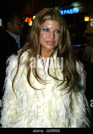The Black Eyed Peas lead singer Fergie arrives for Missy Elliot's post-Brits party at Boujis in London's South Kensington. Stock Photo