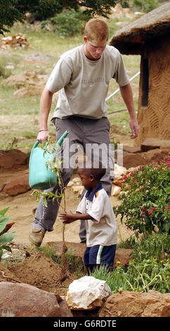 Prince Harry in Lesotho Stock Photo