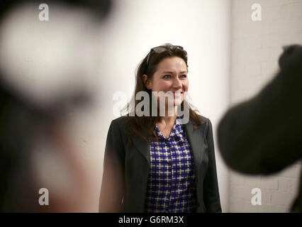 Borgen star Sidse Babett Knudsen during a photocall at Nordicana 2014, an event celebrating Nordic fiction, television and film, held at the Old Truman Brewery in Brick Lane, London. Stock Photo