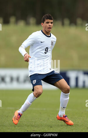 Soccer - Under 17 International Friendly - England v Belgium - St George's Park. Dominic Solanke, England Stock Photo