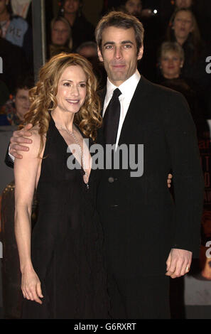 Actress Holly Hunter and Janusz Kaminski arriving at the Orange British Academy Film Awards at the Odeon, Leicester Square in London. Stock Photo