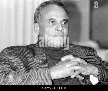 American actor and singer, Harry Belafonte, he of 'Dayo' fame, on a visit to Helsinki last month. Stock Photo