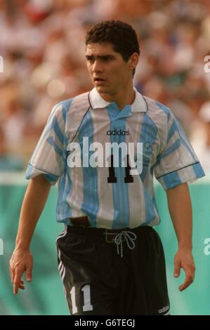 30-JUL-1996, Atlanta Olympic Games, Soccer, Portugal v Argentina, Argentina's Hugo Morales Stock Photo