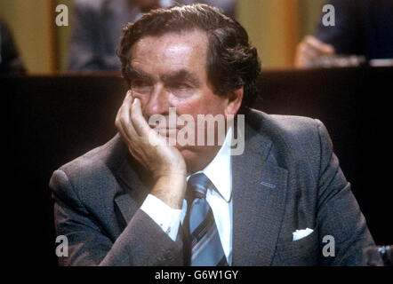 Labour deputy leader Denis Healey at a special Labour Party conference at the Wembley Conference Centre to decide on the method of electing future party leaders. Stock Photo