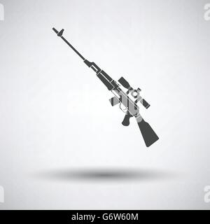 Hunting Rifle Color with Telescopic Sight. Sniper Vector Illustration ...