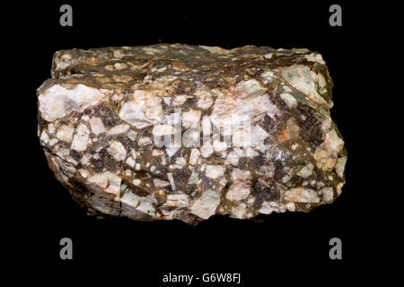 Trachyte porphyry, Bannockburn township, Ontario, Canada, feldspar phenocrysts Stock Photo