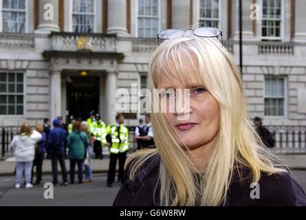 Former supermodel Celia Hammond lends her support to a demonstration, outside the Canadian High Commission in London to protest against the country's 'barbaric' seal cull. Ms Hammond said she saw baby seals being skinned alive when she visited the Gulf of St Lawrence 30 years ago. Stock Photo