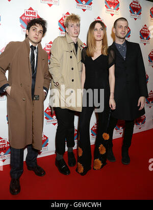 NME Awards 2014 - Arrivals - London. Wolf Alice arriving for the 2014 NME Awards, at Brixton Academy, London. Stock Photo