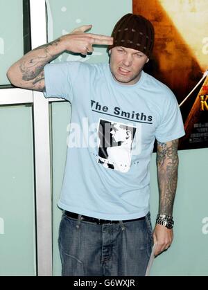 Singer Fred Durst arrives for the premiere of 'Kill Bill Vol. 2' at the Arclight's Cinerama Dome in Los Angeles. Stock Photo