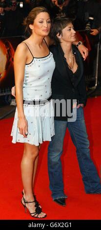 David Beckham's former PA Rebecca Loos, and guest Emma Basdon arrive for the UK premiere of new film Kill Bill - Volume 2, the second installment by writer and director Quentin Tarantino, at the Empire Leicester Square in central London. Stock Photo
