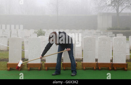 British WWI soldiers laid to rest Stock Photo