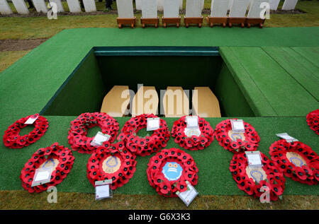 British WWI soldiers laid to rest Stock Photo