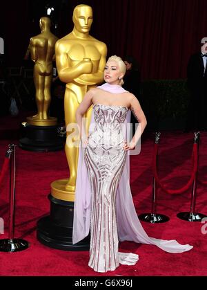 Lady Gaga arriving at the 86th Academy Awards held at the Dolby Theatre in Hollywood, Los Angeles, CA, USA, March 2, 2014. Stock Photo