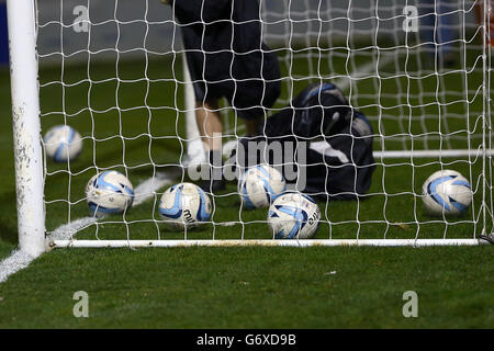 Soccer - Sky Bet League One - Gillingham v Coventry City - Priestfield Stadium. A general view of Mitre Match balls before the game begins Stock Photo