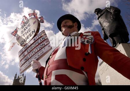 Anti Europe protest Stock Photo