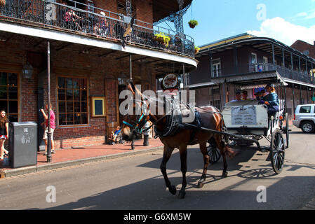 Bar in the French Quarter New Orleans a Louisiana city on the Mississippi River, near the Gulf of Mexico. Stock Photo