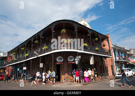 Bar in the French Quarter New Orleans a Louisiana city on the Mississippi River, near the Gulf of Mexico. Stock Photo